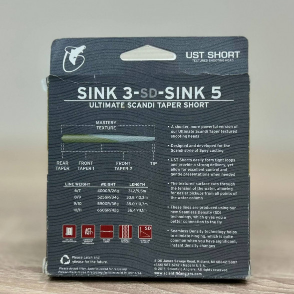 Рыболовная леска Scientific Anglers UST Short St-10/11-S3/S5 Sink 3-CD-Sink 5 125437 в Нижневартовске
