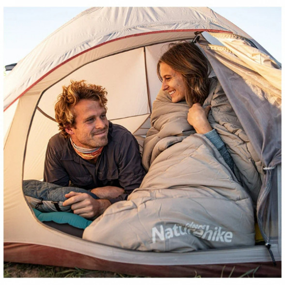 Спальный мешок Naturehike Envelope M180 (левый), серый в Нижневартовске