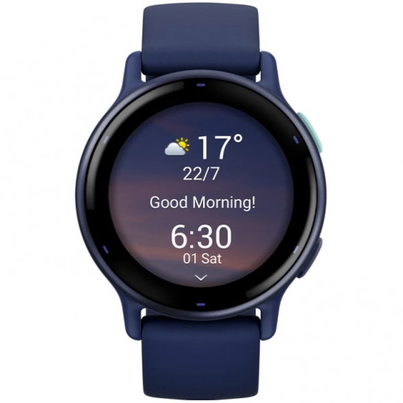 Умные часы Garmin Vivoactive 5, синие с металлически-синим безелем и силиконовым ремешком 010-02862-12 в Нижневартовске