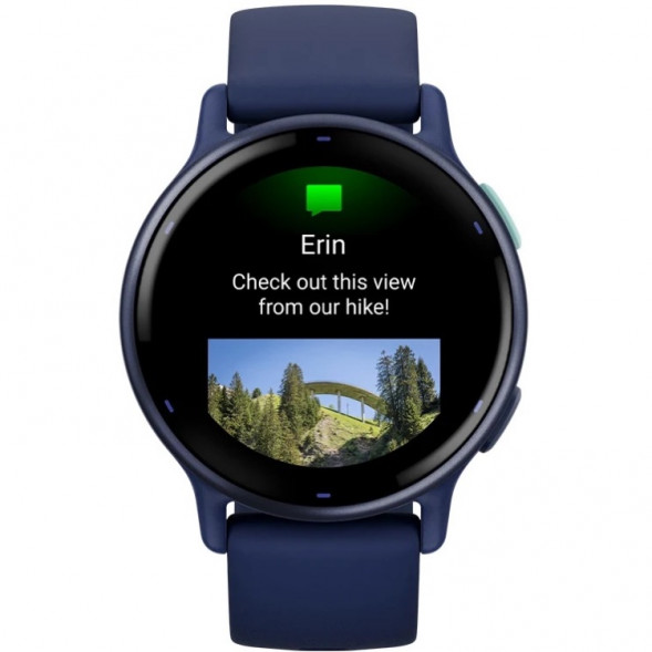 Умные часы Garmin Vivoactive 5, синие с металлически-синим безелем и силиконовым ремешком 010-02862-12 в Нижневартовске