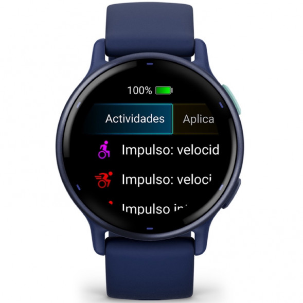 Умные часы Garmin Vivoactive 5, синие с металлически-синим безелем и силиконовым ремешком 010-02862-12 в Нижневартовске