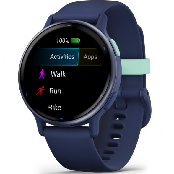 Умные часы Garmin Vivoactive 5, синие с металлически-синим безелем и силиконовым ремешком 010-02862-12 в Нижневартовске