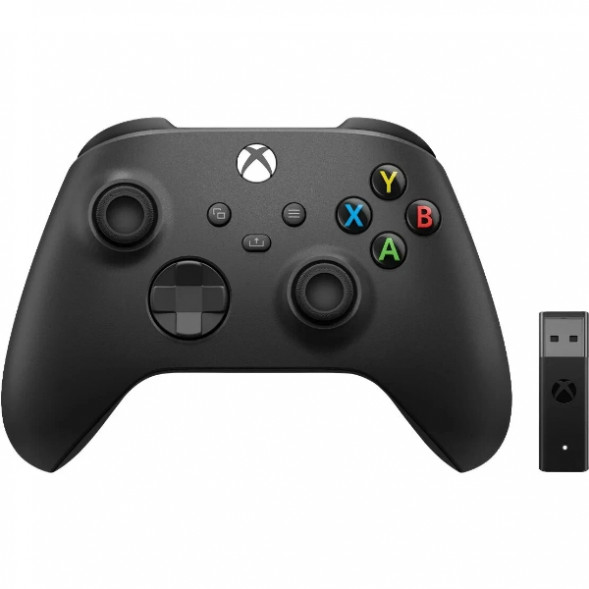 Геймпад Microsoft Xbox One and Series S/X Controller + беспроводной адаптер для PC, черный в Нижневартовске