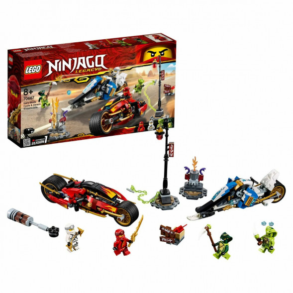 Конструктор LEGO Ninjago 70667 Мотоцикл-клинок Кая и снегоход Зейна в Нижневартовске