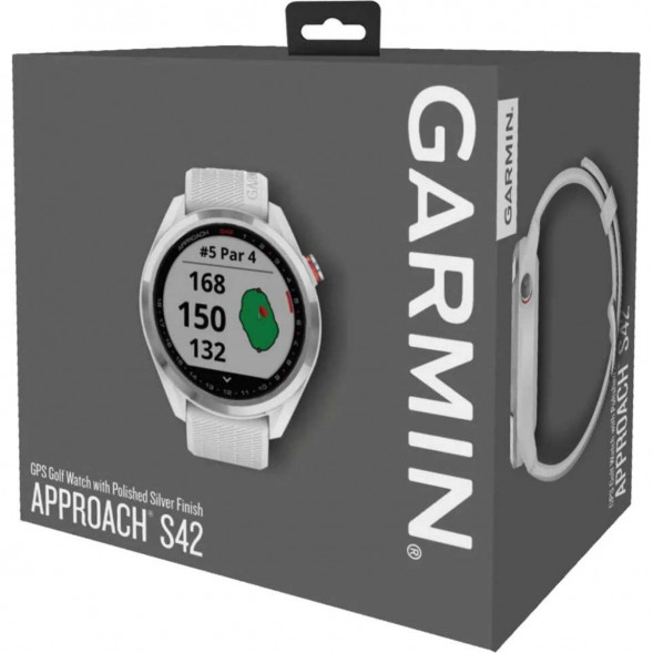 Умные часы для гольфа Garmin Approach S42, белый 010-02572-01 в Нижневартовске