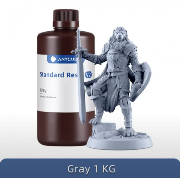 Смола для 3D печати ANYCUBIC Standart Resin V2 Gray 1 кг в Нижневартовске