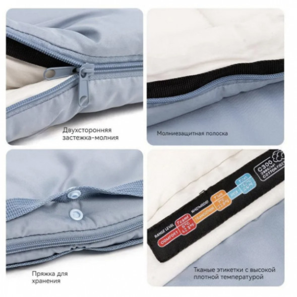 Спальный мешок Naturehike C180 (190x75см), голубой в Нижневартовске