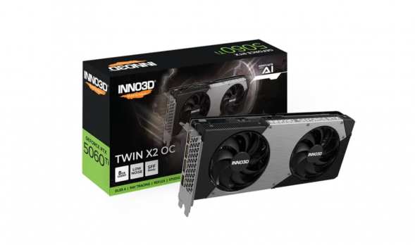 Видеокарта NVIDIA GeForce RTX 5060 Ti Inno3D Twin X2 OC 8GB N506T2-08D7X-193075N в Нижневартовске
