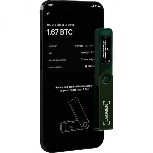 Криптокошелек Ledger Nano S Plus 1 шт., Emerald Green в Нижневартовске
