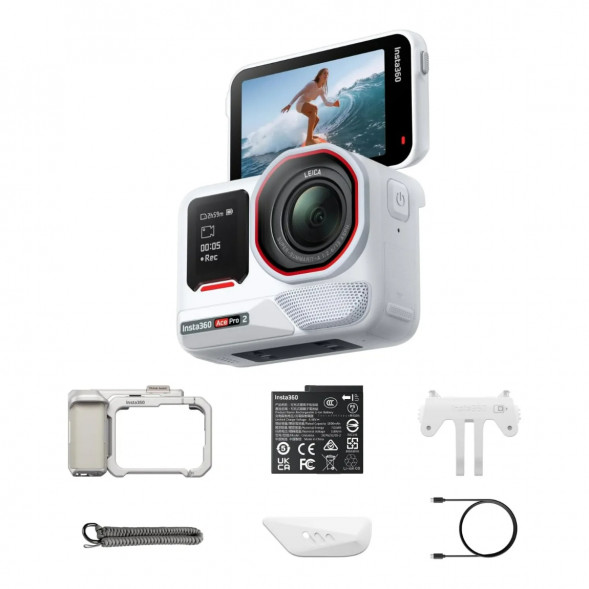 Экшн-камера Insta360 Ace Pro 2 Single Battery Xplorer Bundle, Arctic White в Нижневартовске