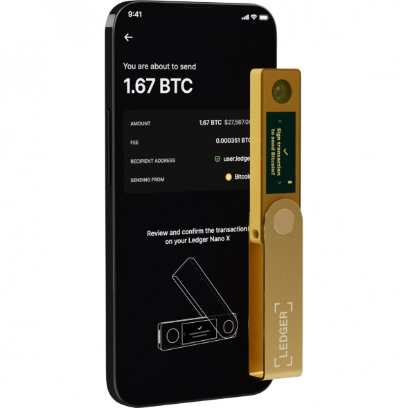 Аппаратный криптокошелек Ledger Nano X, Gold в Нижневартовске