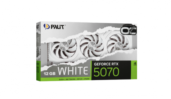 Видеокарта Palit NVIDIA GeForce RTX5070 WHITE OC 12ГБ GDDR7, OC в Нижневартовске
