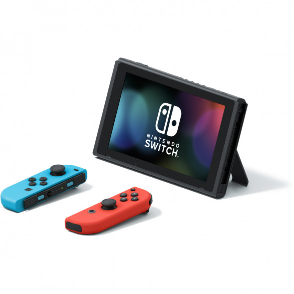 Игровая приставка Nintendo Switch OLED 64 ГБ, неоновый синий/неоновый красный в Нижневартовске
