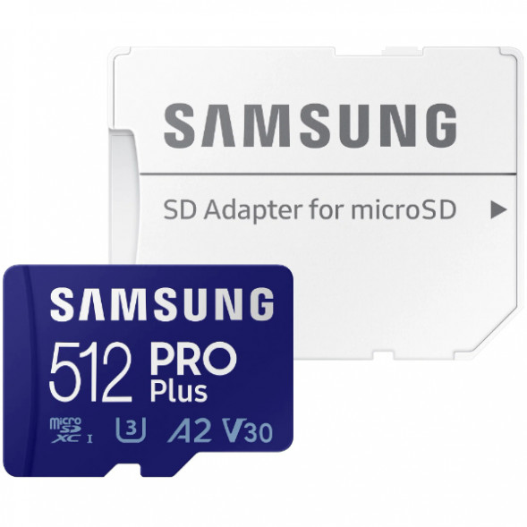 Карта памяти micro SDXC 512Gb Samsung PRO Plus U3 A2 V30 180/130MB/s в Нижневартовске