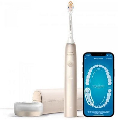Звуковая зубная щетка Philips Sonicare 9900 Prestige HX9992, золотистое шампанское в Нижневартовске