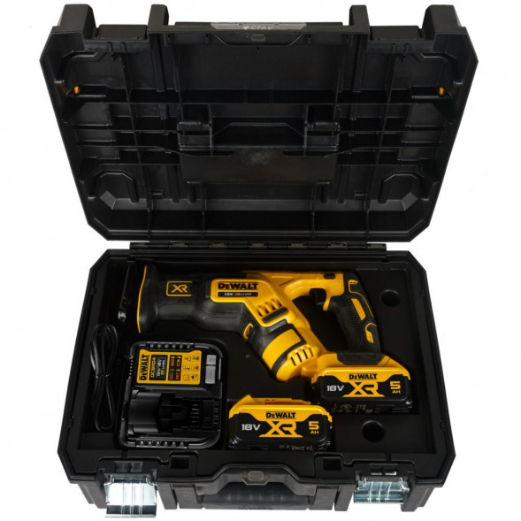 Аккумуляторная сабельная пила DEWALT DCS367P2 с 2 АКБ 5 Ач и ЗУ, в кейсе TSTAK в Нижневартовске