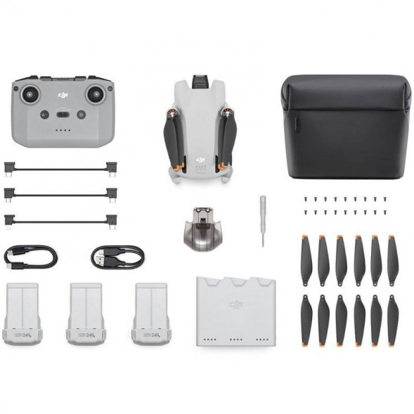Квадрокоптер DJI Mini 3 Fly More Combo (DJI RC-N1) с пультом без дисплея, белый в Нижневартовске