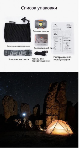 Налобный фонарь Naturehike TD-02, голубой в Нижневартовске