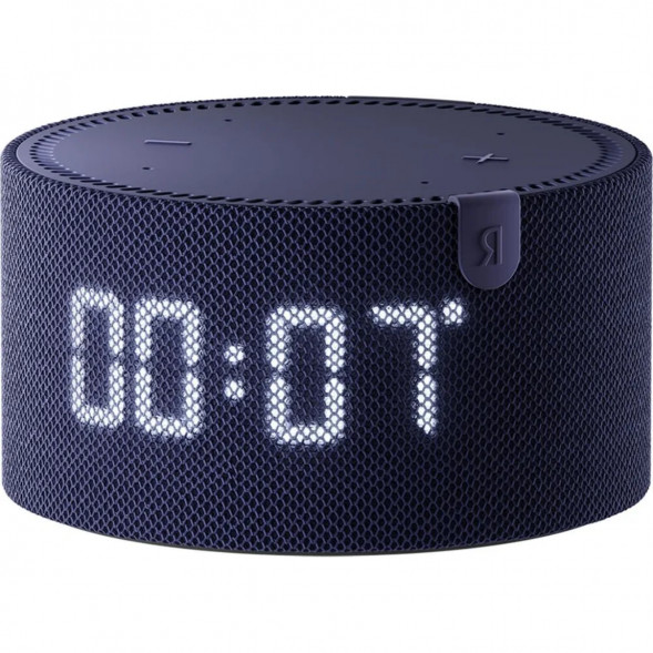 Умная колонка Яндекс Новая Станция Мини (с часами) - умная колонка с Алисой, синий сапфир в Нижневартовске