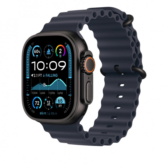 Ремешок Apple Watch 49мм Navy Ocean Band - Black Titanium Finish (MYPA3) в Нижневартовске