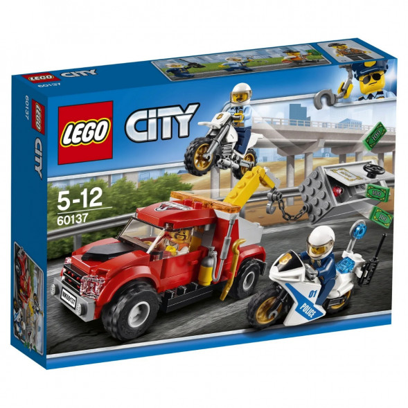 Конструктор LEGO City Police 60137 Побег на буксировщике в Нижневартовске