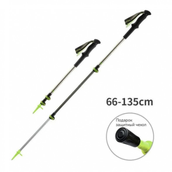 Треккинговая палка Naturehike 135 см, 1шт., серый/зеленый в Нижневартовске