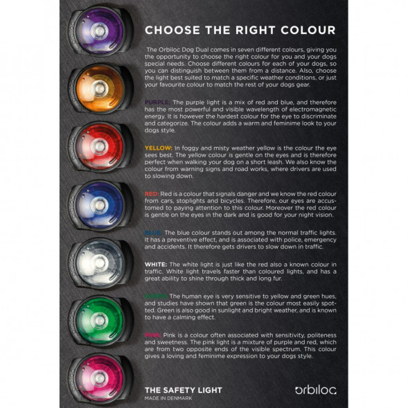 Фонарь для собак Orbiloc Dog Dual Signal Colours, белый в Нижневартовске