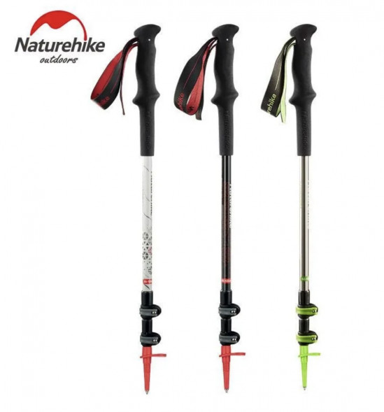 Треккинговая палка Naturehike 135 см, 1 шт., белый/красный в Нижневартовске