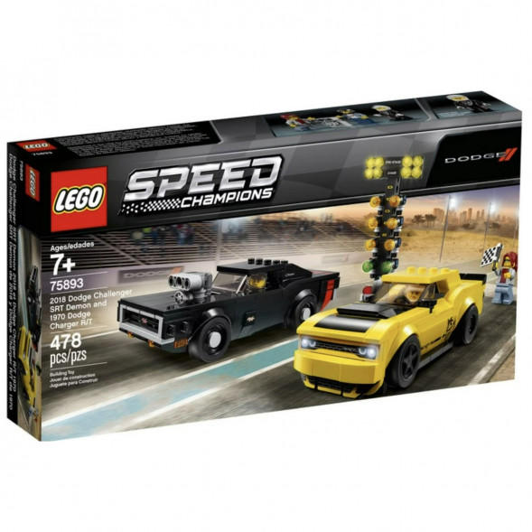 Конструктор LEGO Speed Champions 75893 2018 Dodge Challenger SRT Demon и 1970 Dodge Charger R/T в Нижневартовске