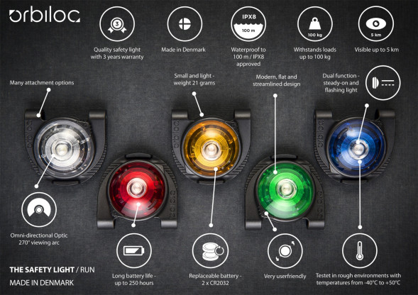 Фонарь для собак Orbiloc Dog Dual Signal Colours, зеленый в Нижневартовске