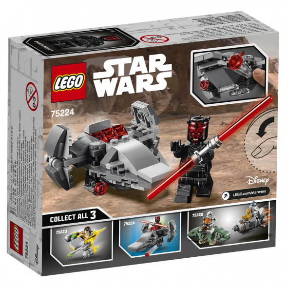 Конструктор LEGO Star Wars 75224 Микрофайтеры Корабль-лазутчик ситхов в Нижневартовске