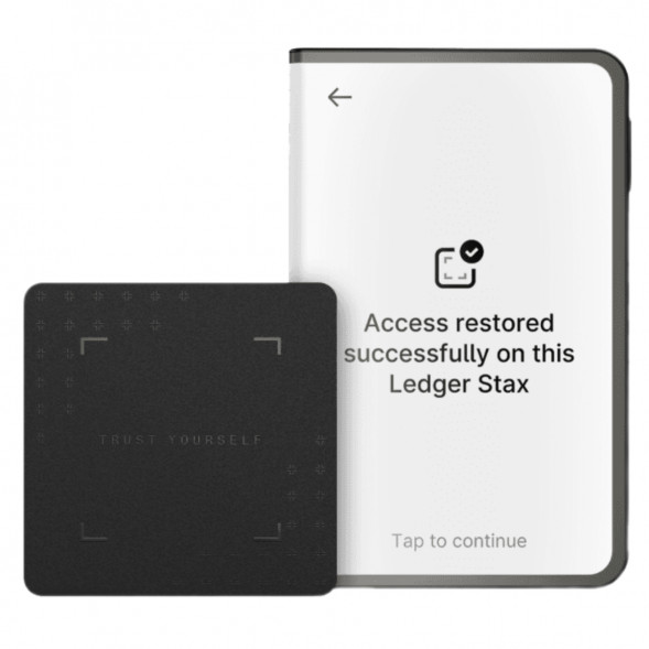 Аппаратный холодный криптокошелек Ledger Stax c чехлом Magnet Shell Black + Recovery Key в Нижневартовске