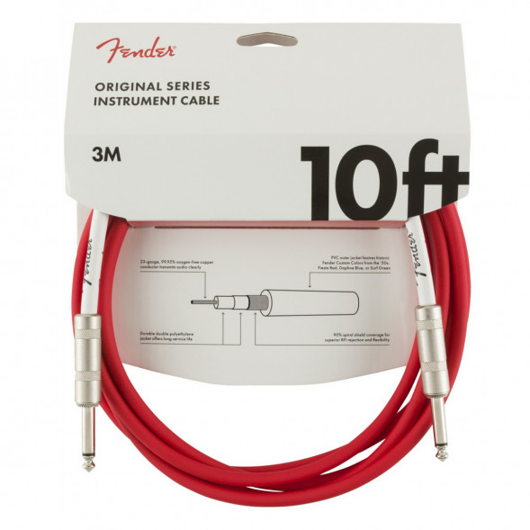 Инструментальный кабель Fender Original Series 10 Ft, 3 м, Jack 6.3, красный в Нижневартовске