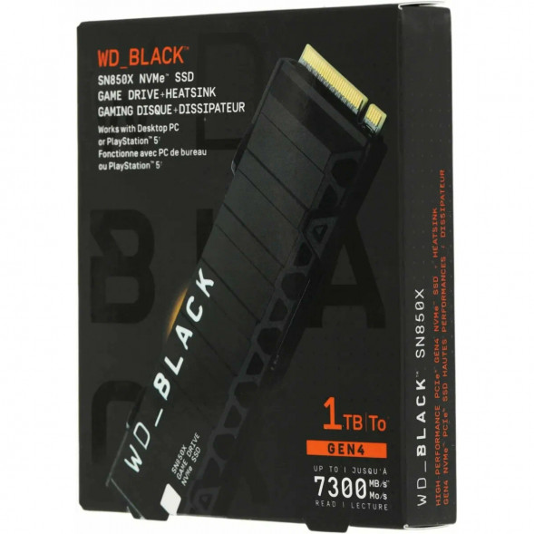 SSD накопитель Western Digital WD Black SN850X NVMe, 1TB (WDS100T2XHE) в Нижневартовске