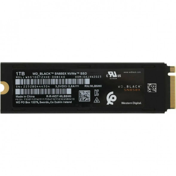 SSD накопитель Western Digital WD Black SN850X NVMe, 1TB (WDS100T2XHE) в Нижневартовске