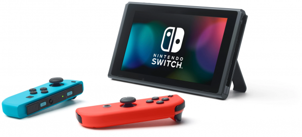 Игровая приставка Nintendo Switch rev.2 32 ГБ, красный/синий в Нижневартовске