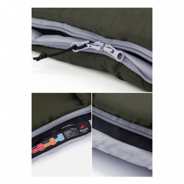 Спальный мешок Naturehike U350S (Левый), коричневый в Нижневартовске