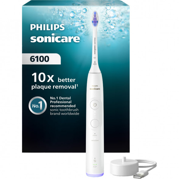 Электрическая зубная щётка Philips Sonicare 6100 HX7400/01, белый в Нижневартовске