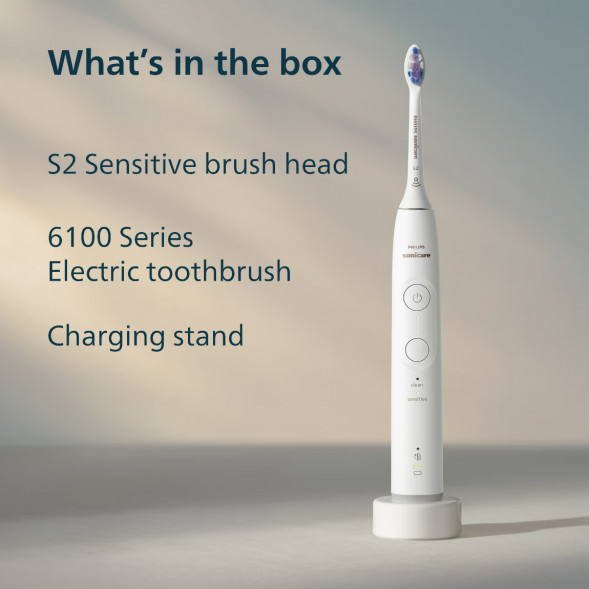 Электрическая зубная щётка Philips Sonicare 6100 HX7400/01, белый в Нижневартовске