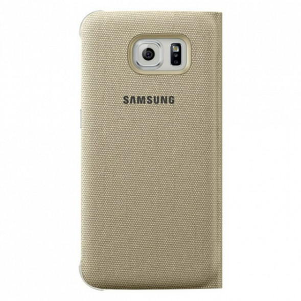 Чехол для Samsung Galaxy S6 S-View Cover (EF-CG920BFE), Gold в Нижневартовске