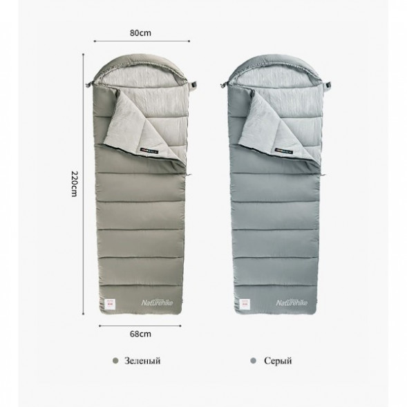 Спальный мешок Naturehike M300 (Левый), серый в Нижневартовске