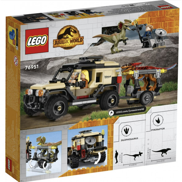Конструктор LEGO Jurassic World 76951 Перевозка пирораптора и дилофозавра в Нижневартовске