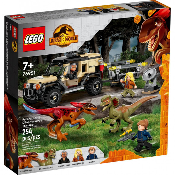 Конструктор LEGO Jurassic World 76951 Перевозка пирораптора и дилофозавра в Нижневартовске