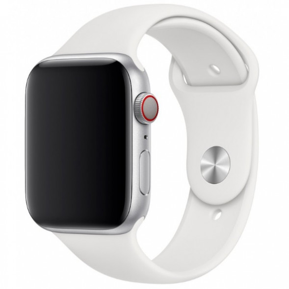 Ремешок для Apple Watch 40mm White Sport Band (MTP52ZM/A), белый в Нижневартовске