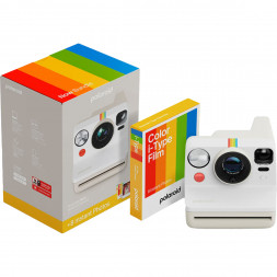 Фотоаппарат моментальной печати Polaroid Now Generation 3 + 8 цветных картриджей, белый