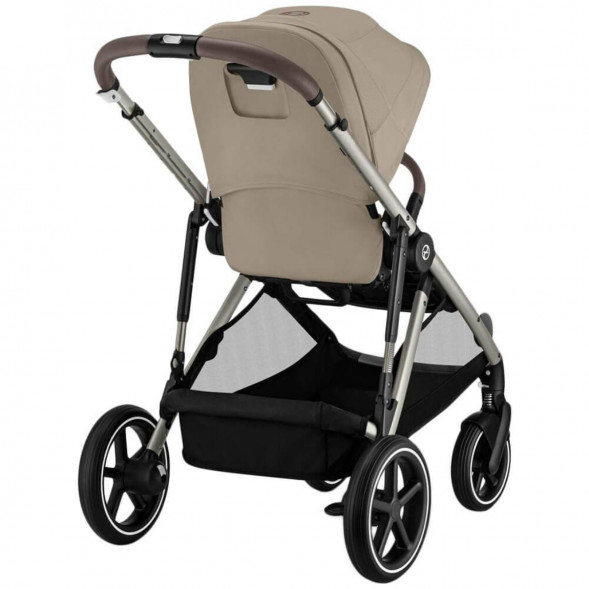 Детская коляска Cybex Gazelle S TPE Almond Beige с корзиной и дождевиком в Нижневартовске