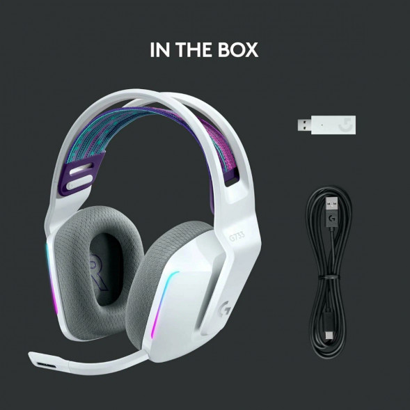 Игровая гарнитура Logitech G733 RGB Headset Wireless, White в Нижневартовске