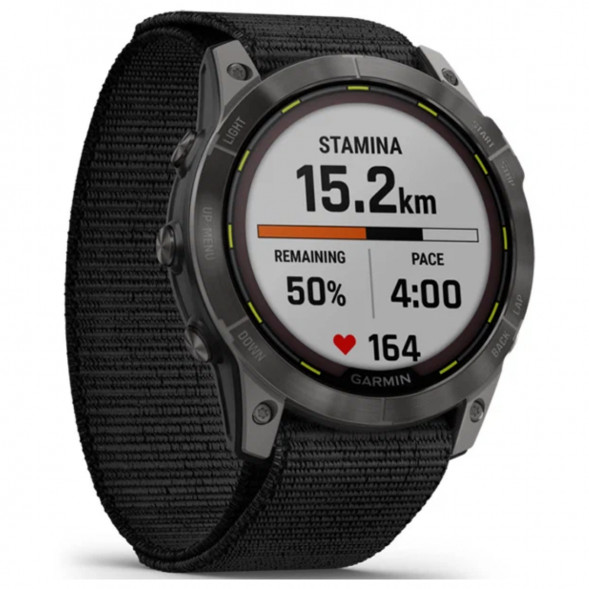 Умные часы Garmin Enduro 2 угольно-серый DLC титановый с нейлоновым ремешком UltraFit 010-02754-01 в Нижневартовске