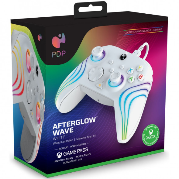 Геймпад проводной PDP для Xbox Afterglow Wave, White в Нижневартовске