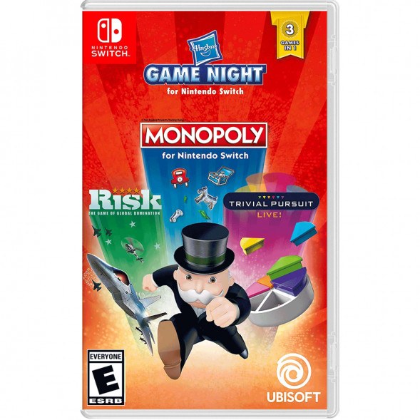 Игра Hasbro Game Night: Monopoly+Risk+Trivial Pursuit [Nintendo Switch, русские субтитры] в Нижневартовске